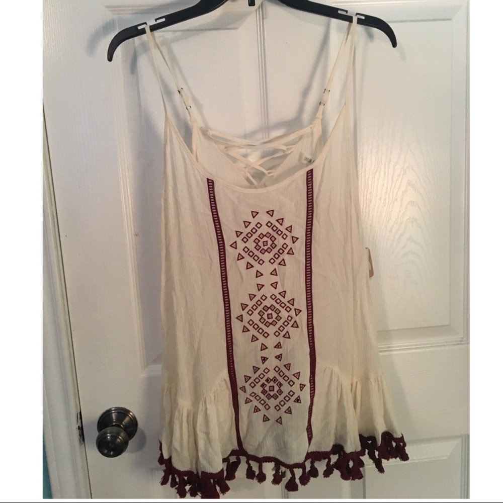 Cream colored tank top